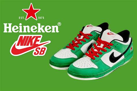 nike heineken shoes|nike sb dunk low heineken.